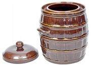 BECZUŁKA KAMIONKA BECZKA DO KISZENIA CERAMIKA GLAZUROWANA POLSKA 3L