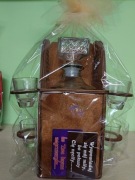 Karafka w konfesjonale + 6 kieliszków 