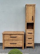 Szafka łazienkowa pod umywalkę nablatową słupek łazienkowy 