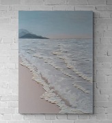 Obraz na płótnie ręcznie malowany akrylami morski pejzaż 30/40