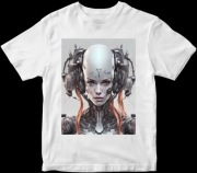 CYBORG GIRL1 T-SHIRT STWORZONA PRZEZ AI