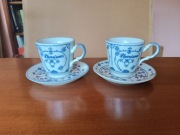 2 x filiżanka ze spodkiem do kawy z rumem i bitą śmietaną zwanej Faryzeusz