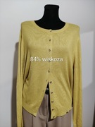 Żółty sweter kardigan marki Mark & Spencer używany rozmiar 44/46