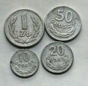 1949 1 zł 10 20 50 groszy  zestaw Stan! Wyprzedaż 