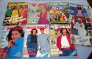8 x Neue Mode 1986/87/88 Vintage moda, szycie, wykroje