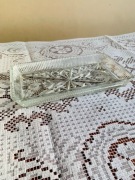 Kryształowy Talerz prostokątny - Vintage PRL