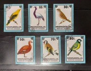 !!! MONGOLIA  PTAKI 6szt... KOMPLETNA _SERIA...KASOWANE*!!!