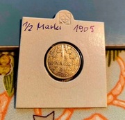 1/2 marki 1905 srebro