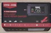 Nowy prostownik mikroprocesorowy 12V 15A/ 24V 8A automatyczny ładowarka LCD