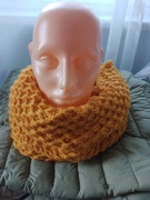 Komin szal damski musztardowy 