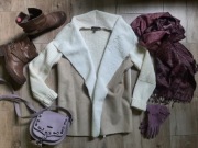 Sweter- kurteczka- wdzianko, Fever, rozm.M, wełna, stan doskonały 