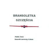 Delikatna Bransoletka Szczęścia Rubin czerwona