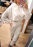 Mosquito jasnobeżowy dres wysokiej jakości gruba bawełna roz.S