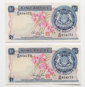 Singapur 1 dolar 1967 P.1 Rzadki
