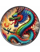 USA 2024 Amerykański Orzeł DRAGON of LIGHT 1 uncja Srebra Ag.999 w kolorze
