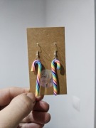 Kolczyki lizaki laski cukrowe