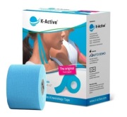 Kinesiology Tape K-Active plastry medyczne -5x5- niebieski oryginalne