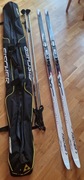 Narty biegowe FISCHER SportyCrow, wiązania i kijki Fischer j.NOWE+pokrowiec