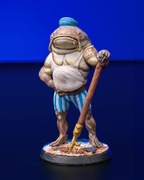 Kuo-Toa 3 Szalony Kultysta Figurka 32mm 14K zgodna z DnD RPG Pathfinder 