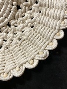 Zestaw podkładek na stół w kolorze kremowym, ecru 4 szt #makrama#handmade