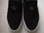 Buty tenisówki damskie Calvin klein 38 wkładka 24,5 czarne  trampki 