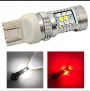 Żarówka LED T20 W21/5W – dwukolorowa BIAŁA + CZERWONA