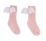 Długie skarpetki podkolanówki ze skrzydełkami 2-4 12-17cm 