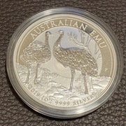 PROMOCJA Perth Mint Australia EMU 1oz 2019 z rolki (pierwsze bicie) srebro