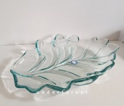 Patera talerz szklana liść misa dekoracyjna made in Spain