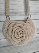 Torebka Oreo róża na szydełku 