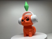 Figurka kot 3D słuchawki dekoracja biurko prezent PLA