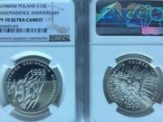 10 ZŁ 80 R ODZYSKANIA NIEPODLEGŁOŚCI 1998 NGC PF70 ! MAX IDEAŁ