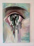„Topniejące spojrzenie” obraz akryl 100x70 cm