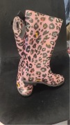 Kalosze we wzór lamparta gumowce dziewczęce panterka