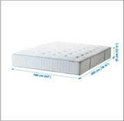 Materac, sprężyny kieszeniowe, biały, 160x200 cm