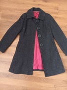 Czarny płaszcz  Next  z dużymi guzikami R40 