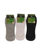 3x Skarpety Damskie Stopki Niskie-Baleriny z Silikonem na Piętach 