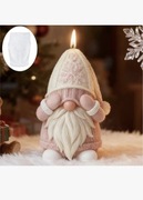 WEŁNIANY SANTA MIKOŁAJ Świąteczna forma silikonowa 9.6*6.5 do Świec Odlewów