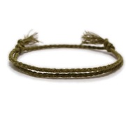 Wakacyjna Bransoletka ręcznie tkana - zielony wojskowy