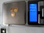 zestaw 3 zlotych monet mennicze zloto au 585