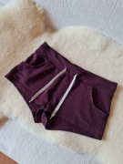Szorty spodenki krótkie dresowe domowe damskie bordowe czerwone h&m