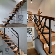 Schody stalowe samonośne i balustrady 