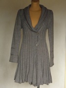 # Elegancki dłuższy guziki wełna moher alpaca - PER UNA - 38 #