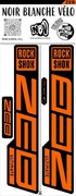 Naklejki na amortyzator Rockshox ZEB ULtimate 2023 / Pomarańczowe