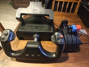 Saitek Logitech Flight Yoke + Throttle Wolant Przepustnica