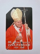 Karta telefoniczna Papież Jan Paweł II 2000r Telekomunikacja Polska