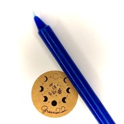 Niebieska świeca świeczka do magii rytuałów spokój