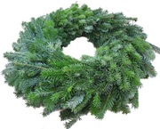 Stroik świąteczny z żywych gałązek jodły 60 cm pachnący stroisz