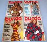 Burda Moden 1980 zestaw 4 numery + wykroje Vintage Moda szycie krawiectwo