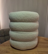 Pufa okrągła baranek bouclé – NOWA, stylowa, modny design